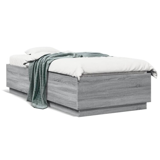  Sengeramme grå sonoma 100x200 cm konstruert tre 8721012274563