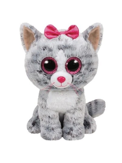 Ty Beanie Boos Kiki Grey Striped Cat 24cm Ty Beanie Boos Kiki Grey Striped Cat 24cm
