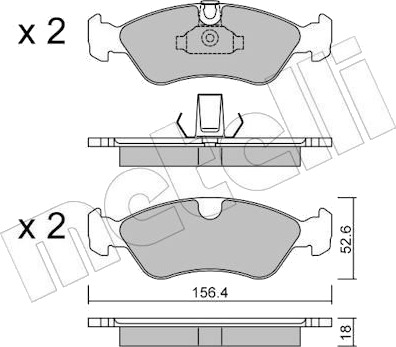 METELLI 22 0208 0 Bremseklosser