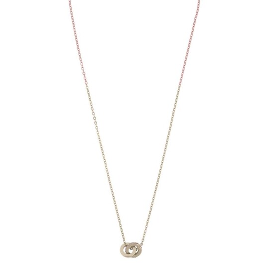 Snö Of Sweden Connected Pendant Necklace Gold/Clear 42cm Snö Of Sweden Connected Pendant Necklace Gold/Clear 42cm