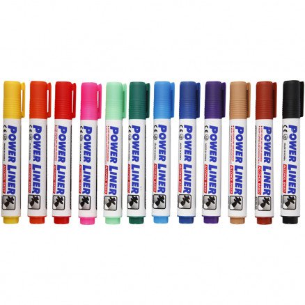 Diverse Whiteboardtusj strektykkelse: 4 mm 12 ass