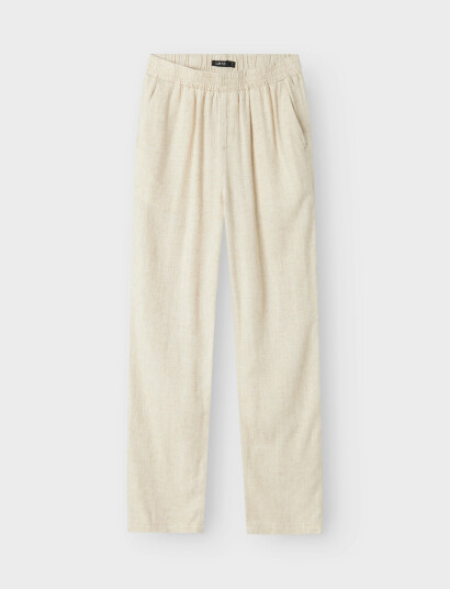 LMTD Nlnfinen Reg Pant Noos Beige 158
