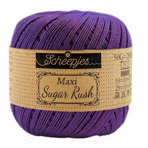 Scheepjes Maxi Sugar Rush Garn Unicolor 521 Dyp Fiolett
