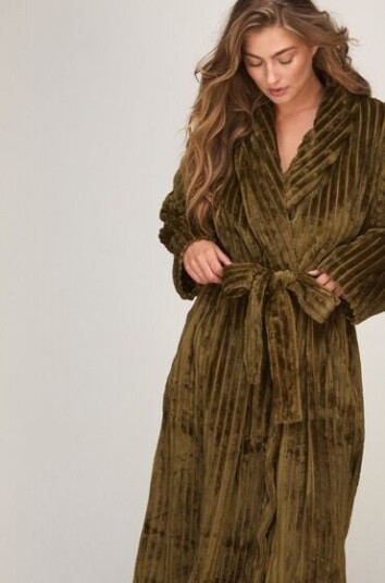 Hunkemöller Badekåpe Jacqueared Fleece Grønn Hunkemöller Badekåpe Jacqueared Fleece Grønn