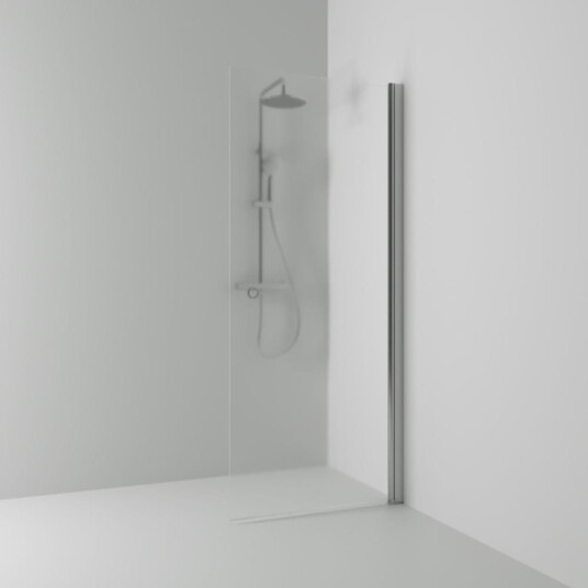 Svedbergs Skoga Dusjvegg Rett 62 cm, Alu Matt/Frostglass