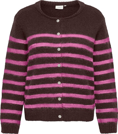 Only Carmakoma   Kardigan Carmaggie Ls Baseball Neck Cardi Kn   Brun