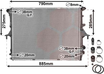 VAN WEZEL 58002214 Radiator motorkjøling VAN WEZEL 58002214 Radiator motorkjøling