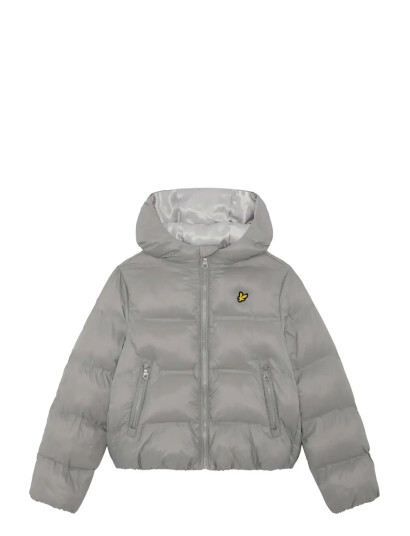 Lyle & Scott Cropped Puffer Coat Grey 134-140