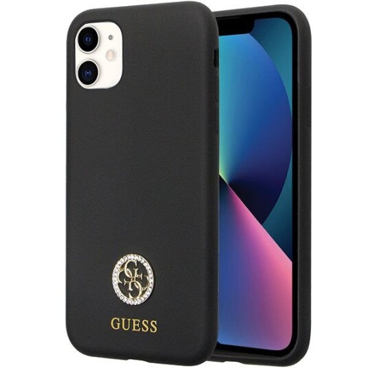 Guess Mobildeksel til iPhone 11/XR 6,1" Silikon med Strass Svart Guess Mobildeksel til iPhone 11/XR 6,1" Silikon med Strass Svart