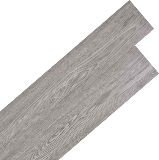 Selvheftende PVC Gulvplanker 30,5 x 61 cm 28 pcs PVC Mørkegrå