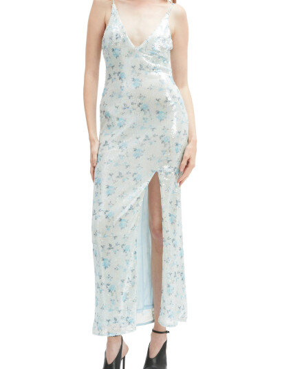 Bardot Lois Sequin Maxi Dress - Blue - 40