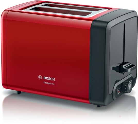 Bosch DesignLine Rød Brødrister 2 Skive TAT4P424 Bosch DesignLine Rød Brødrister 2 Skive TAT4P424