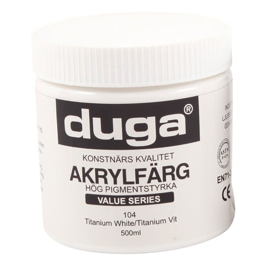 Dynäs Import Akrylfarge Hvit - 500 ml Dynäs Import Akrylfarge Hvit - 500 ml