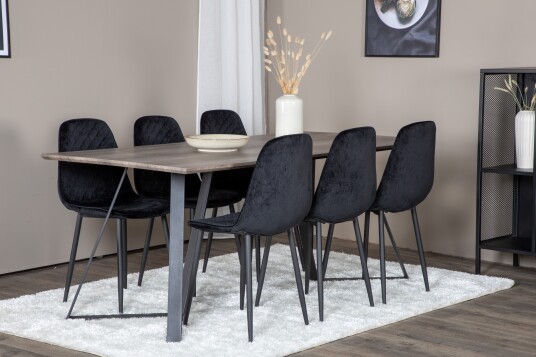 Venture Home Spisegruppe Granville 180 cm + 6 stk Yegua Spisestoler