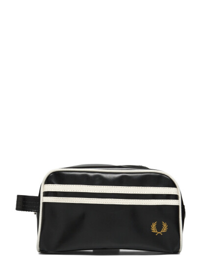 Fred Perry Coated Polyester Wash Bag - Black - ONE SIZE Fred Perry Coated Polyester Wash Bag - Black - ONE SIZE