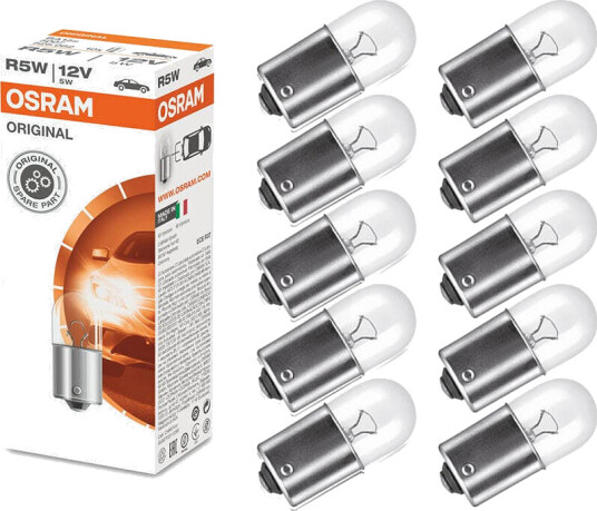 Osram glassokkel R5W halogenpære 10pak Osram glassokkel R5W halogenpære 10pak