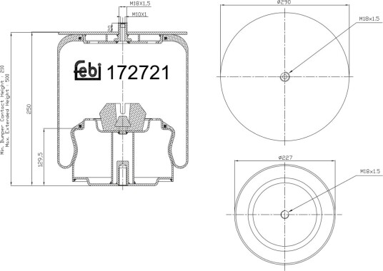 Luftbelg fjæring FEBI BILSTEIN 172721