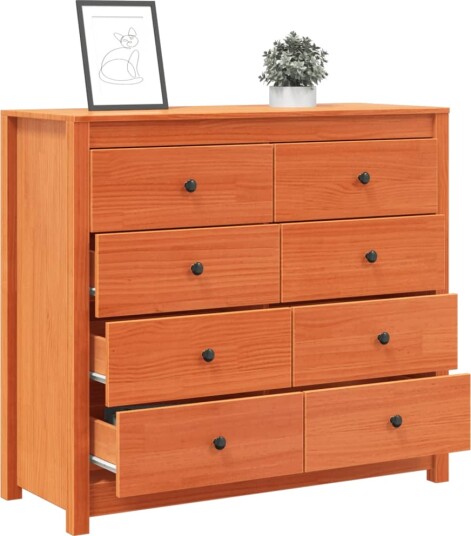  Sideskap voksbrun 100x40x90 cm heltre furu 8721012362574