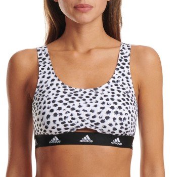 Adidas BH Scoop Bralette Hvit/Svart bomull Large Dame Adidas BH Scoop Bralette Hvit/Svart bomull Large Dame