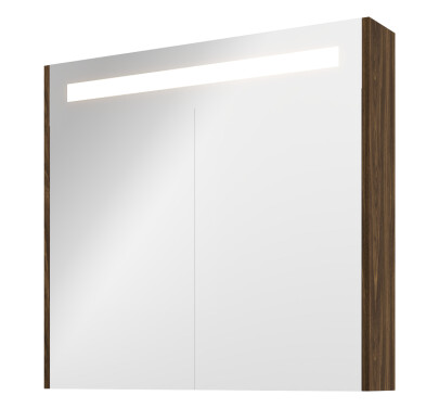 Sanibell Proline speilskab m/LED-belysning, 80x74cm, cabana eik paneler Sanibell Proline speilskab m/LED-belysning, 80x74cm, cabana eik paneler