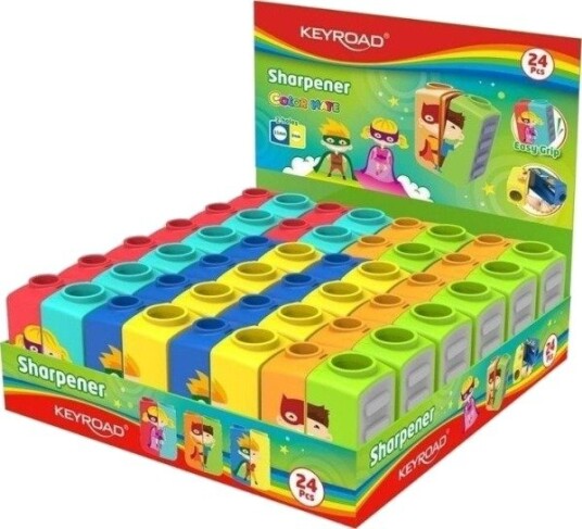 Keyroad Blyantspisser Cartoon I Plast Dobbel (24 Stk)