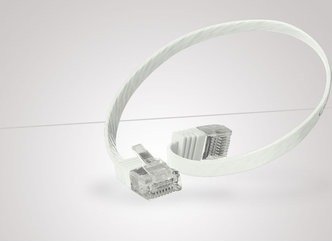 S/Conn Patchkabel Slimline Ekstra Flat Super Fleksibel U/Utp Cat. 6 Hvit 0,5 M 16675711Sl05w