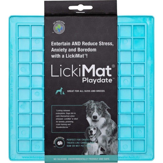 Lickimat Playdate Slikkematte 20X20Cm Blå