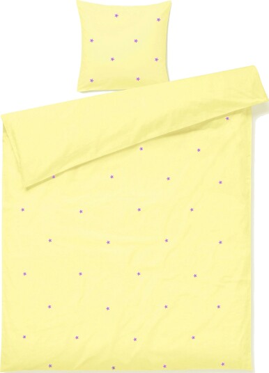 Juna Dynetrekksett 150x210 cm + 50x60 cm Gul