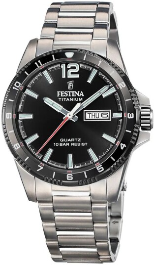Festina Herreklokke F20698 4 Titanium Sort/Titan Ø43 mm Festina Herreklokke F20698 4 Titanium Sort/Titan Ø43 mm