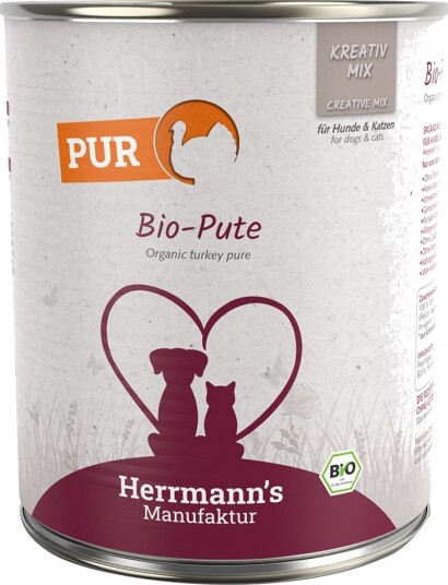 Herrmanns Våtfôr Herrmann'S Rent Kjøtt Økologisk Økologisk Kalkun 6 X 800 G Herrmanns Våtfôr Herrmann'S Rent Kjøtt Økologisk Økologisk Kalkun 6 X 800 G