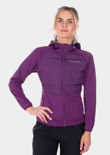 Swedemount Training Hybrid Jacket W Plum Melange/Lt Grey Melange 38 Bestselger