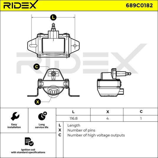 Tennspole RIDEX 689C0182 Tennspole RIDEX 689C0182
