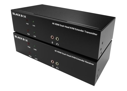 Black Box Kvxlch-200, Sender Og Mottaker, Koblet Med Ledninger (Ikke Trådløs), 100 M, Cat5,Cat6, 3840 X 2160 Piksler, 30 Hz