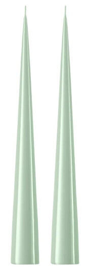 Ester & Erik kjeglelys 37 cm 2-stk. lakket Water mint 03-0