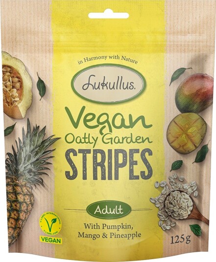 Lukullus Vegan Stripes Gresskar Mango Og Ananas 3 X 125 G