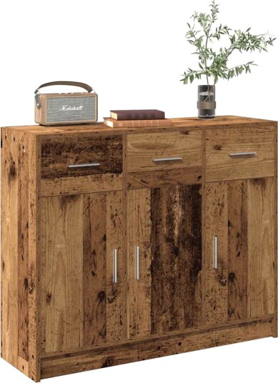 Skjenk gammelt tre 91x28x75 cm konstruert tre 8721158434692