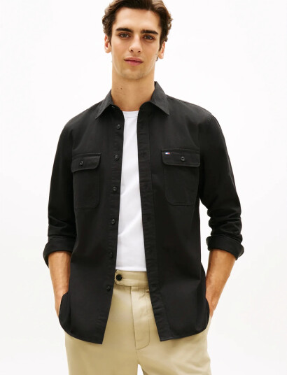 Tommy Hilfiger Overshirt Twill Rf Black XXL Tommy Hilfiger Overshirt Twill Rf Black XXL