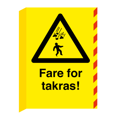 Jo Safety Fare for takras L-skilt A2 (594 x 420 mm) Refleks alu 6307036RAA2