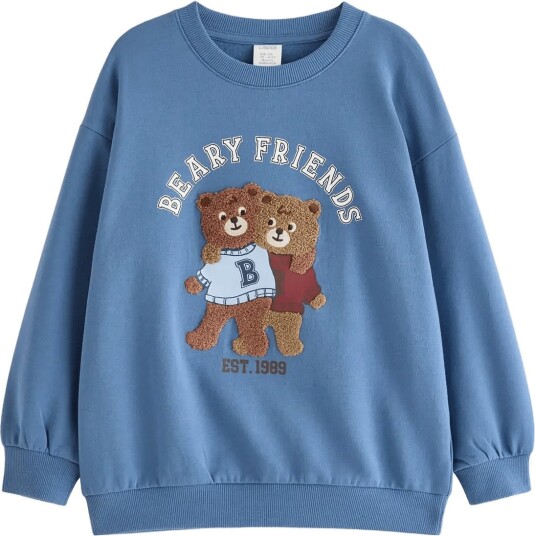 Lindex Sweatshirt With Brushed Inside Blue 104