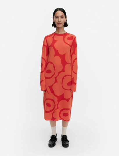 Marimekko Ennallaan Unikko   Red   XXL