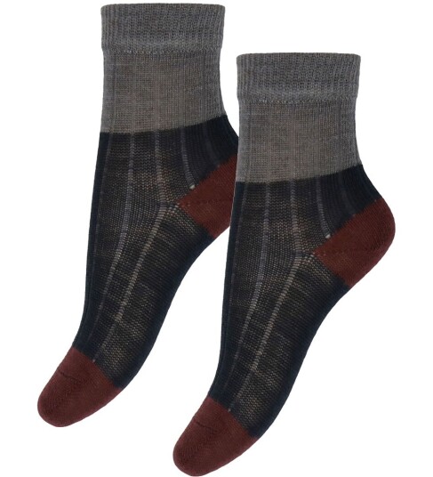 FUB 2-Pack Colour Block Socks - Navy - 19/21