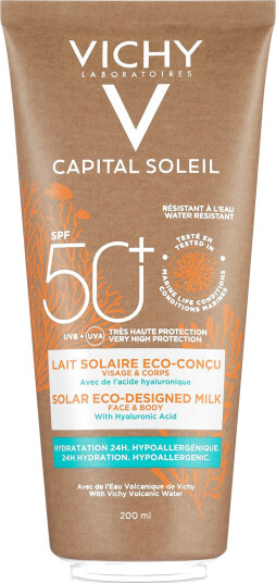 Vichy Capital Soleil Eco-Designed Solkrem SPF 50+ for Ansikt og Krop 200 ml
