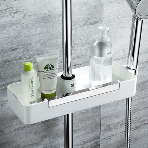 Bathlife Belasta såpekurv for dusjstang 29x11 cm hvit