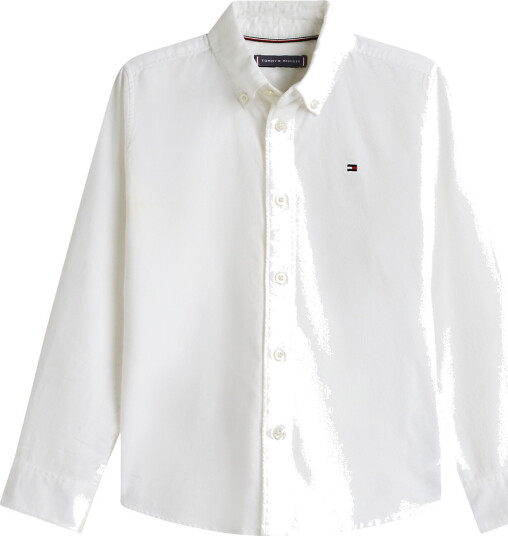 Tommy Hilfiger Flag Oxford Shirt Ls White 140