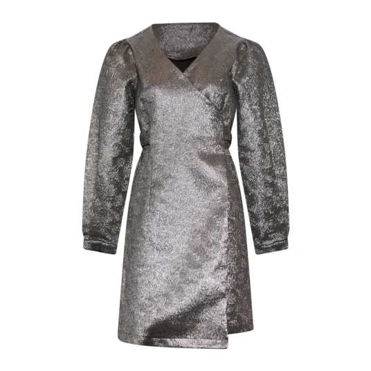 Noella Pace Belt Dress Silver Metal XS