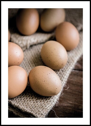 Brown Organic Eggs Plakat Plakat / 21x30cm