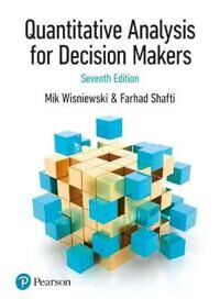 Quantitative Analysis For Decision Makers Av Mik Wisniewski, Farhad Shafti
