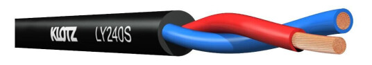 Klotz Ly240 Twinaxial Speaker Cable Svart 2x4.0 100m