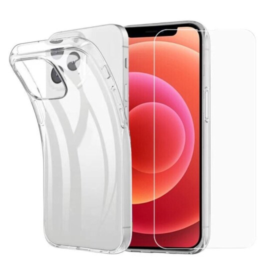 INCOVER iPhone 13 Mini Deksel + Skjermbeskytter - Gjennomsiktig