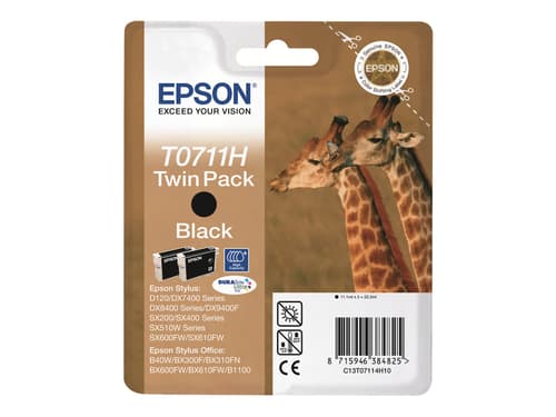 Epson Blekk Svart T0711h High Capacity